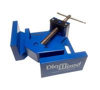 DIAMWOOD - Étau D'Angle 95 x 70 mm À Vis Et Serrage Double Pivot 90° - Fonte D'Aluminium Robuste - Outil De Menuiserie, Assemblage, Perçage Et Soudure
