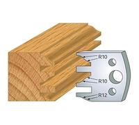 Diamwood Jeu de 2 Fers Profilés Acier HT 40 x 4 mm - N°124 Profil et contre-profil - 40mm de hauteur - Outil de menuiserie - Durable et précis