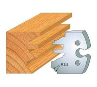 Diamwood Jeu de 2 Fers Profilés Acier HT 50 x 5,5 mm - N°258 Profil/contre-profil rustique - 50 mm de hauteur - Épaisseur 5,5 mm - Outil de menuiserie performant