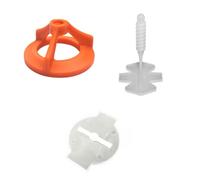 DIAMWOOD - Kit Croisillons Autonivelants À Vissage HI-FIX 300 Pièces - 100 Croisillons 3 mm + 100 Cadrans + 100 Bagues De Protection Pour Carrelage Sol Et Mur