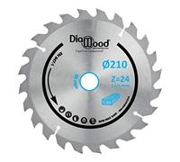 DIAMWOOD - Lame de Scie Circulaire Bois pour Scies à Onglet | Découpe Parfaite et Professionnelle | Diamètre 210 mm | 24 Dents Alternées Négatives | Alésage 30 mm ép.2,2/1,4 mm