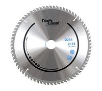 DIAMWOOD - Lame De Scie Circulaire Carbure 254 Mm - 72 Dents Trapézoïdale Plate - Coupe Alu, Métaux Non Ferreux, Bois, Panneaux, PVC - Scie À Onglet/Table