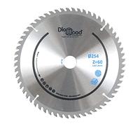 DIAMWOOD - Lame De Scie Circulaire Carbure 254 mm x 30 mm x 60 Dents - Coupe Aluminium, Métaux Non Ferreux, Bois Tendre, Bois Exotique, Panneaux Et PVC