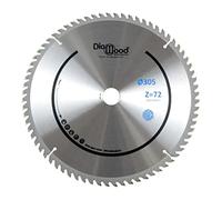DIAMWOOD - Lame De Scie Circulaire Carbure 305 mm x 30 mm Z72 - Coupe Bois Tendre Et Exotique - Pour Scie À Onglet Et Scie Sur Table - Haute Précision