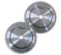 DIAMWOOD - Lot De 2 Lames De Scie Circulaire Carbure Ø250 mm - 40 et 60 Dents - Alésage 30 mm Avec Bagues De Réduction - Coupe Bois Tendre et Exotique