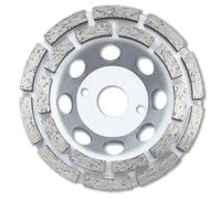 DIAMWOOD - Plateau de Surfaçage Diamanté Double Piste D. 125 x 22,23mm - Disque Segments Béton Matériaux de Construction - Meuleuse Disqueuse et Surfaceuse