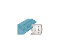 Diamwood Platinum - Jeu de 2 fers profilés Ht. 40 x 4 mm profil avt 15 mm M98 pour porte-outils de toupie - Diamwood Platinum