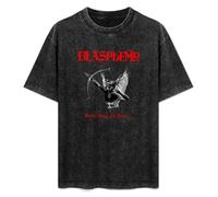 DIAN PIN KE Blasphemy War Fallen Angel of Doom Black Metal Bestial Men's Women's Short Sleeve Soft Washed Cotton T-Shirt Size XXL