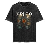 DIAN PIN KE Bloodhoof Epica Symphonic Metal Heavy Metal Men and Women Vintage Washed Short Sleeve T-Shirt Streetwear Loose Casual Size M