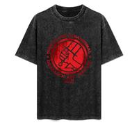 DIAN PIN KE Hellboy 2 The Golden Army BPRD Men's Women's Short Sleeve Soft Washed Cotton T-Shirt Size S