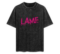 DIAN PIN KE Lamf L.A.M.F Worn Johnny Thunders Men and Women Vintage Washed Short Sleeve T-Shirt Streetwear Loose Casual Size 3XL