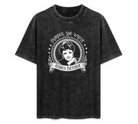 DIAN PIN KE Mit Aufschrift Murder She Wrotte Jessica Fletcher Vintage Short Sleeve Men Women T-Shirts Washed Cotton Size XL