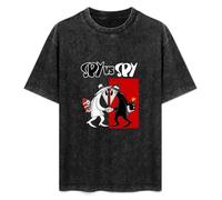 DIAN PIN KE Spy Vs Spy Comic Cartoon Mad Magazine Vintage Streetwear T-Shirt Washed Unisex Tops Size M