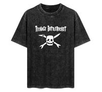 DIAN PIN KE Teenage Bottlerocket Herrenmode Men and Women Vintage Washed Short Sleeve T-Shirt Streetwear Loose Casual Size 3XL