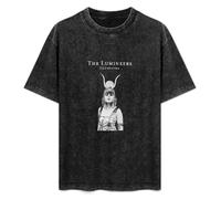 DIAN PIN KE The Lumineers 2019 World Tour Concert Men's Women's Short Sleeve Soft Washed Cotton T-Shirt Size XL