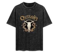 DIAN PIN KE The Outlaws Southern Vintage Streetwear T-Shirt Washed Unisex Tops Size M