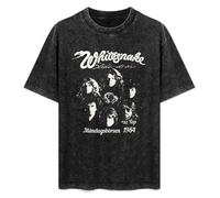 DIAN PIN KE Whitesnake David Coverdale 1984 Vintage Retro Men's Women's Short Sleeve Soft Washed Cotton T-Shirt Size S