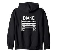 Diane Nutrition Facts Class Sass Style Funny Name Parodie Sweat à Capuche