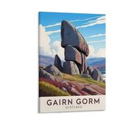 DIANHENG Poster de voyage vintage Cairn Gorm Scotland - 20 x 30 cm - Impression sur toile - Décoration murale moderne pour chambre à coucher