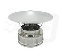 DianKamin accessoires chaudières - Chapeau chinois inox double paroi - Diam. 80 x 130