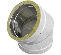 DIANKAMIN DIANFLEX_8033408096667 Courbe en INOX à 45° Double paroi pour conduits de cheminée 250-300 mm, Multicolore