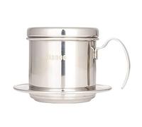 Dianoo Filtre à Café Vietnamien, Presse en Acier Inoxydable Cafetière Vietnamienne Manuelle Pot de Goutteur de Café Vietnamien pour Maison, Bureau, Café, Restaurant, Voyages Argent