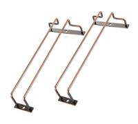 Dianoo Lot de 2 porte-verres à vin en bronze de 27,5 cm, support pour verres à vin, en fer robuste, bronze vintage, installation facile