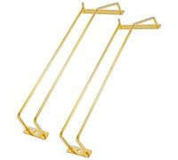 Dianoo Lot de 2 supports de verre à vin doré, 35,5 cm à une rangée, étagère de rangement sous armoire, support de rangement à suspendre pour restaurant, bar, cuisine, table à manger