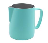 Dianoo Pichet à mousse en acier inoxydable pour café, latte et lait moussant Bleu 350 ml