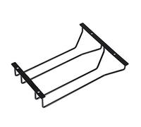 Dianoo Porte-verre à Vin, Support De Verres à Pied, Casier à Vin Sous L'armoire Avec Vis 27cm 2 Rangées Noir