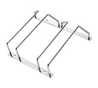 Dianoo Porte-verres à vin à suspendre sous une armoire, support pour verres à vin, 2 rangées, finition chromée