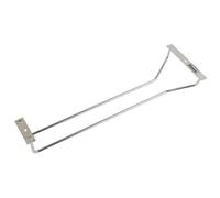Dianoo Rack à verres à vin, Acier inoxydable, 1 rangée, Grille cintrée, Montage sous armoire, Argenté, 35 cm, Maison, Vin