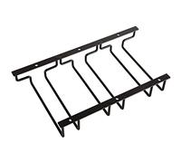 Dianoo Support à verres à vin de 18 cm noir, support sous armoire pour verres à vin, support suspendu pour verres de bar de cuisine, 3 rangées