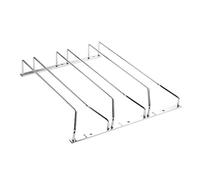 Dianoo Support De Verre à Vin Sous Cabinet Pendaison Support De Verres à Pied Titulaire Avec Des Vis Finition Chromée 35cm 3 Rangées