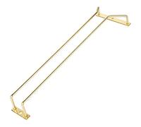 Dianoo Support pour verres à vin doré de 40,5 cm, support à verres à pied, support à suspendre pour bar de cuisine, 1 rangée