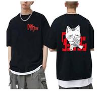 DianShao Anime Cosplay Design de Personnage T-Shirt - Turbo Granny Manga Tee avec Momo Ayase & Okarun - Haut à Manches Courtes Unisexe pour Fans & Cosplay, Noir20., M