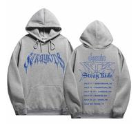 DianShao Stray Kids Dominate Sweat à capuche - Sweat à capuche K-Pop Tour Merch avec ourlet pour les fans, gris, M