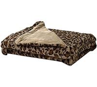 DianShaoA Couverture À Motif Léopard Douce Chaude Toison De Corail Chambre Canapé-Lit Literie Bébé Petite Couverture Drap De Lit Adulte Enfant Kaki Foncé 160 * 200cm