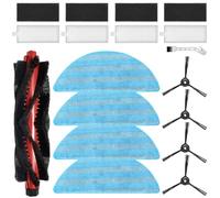 DianSung 14 pièces Accessoires pour Lefant M200, M201, M520M, M571, T700 aspirateur pièces de Rechange, 1 Brosse Principale, 4 Chiffons, 4 brosses latérales, 4 filtres HEPA, 1 Brosse de Nettoyage