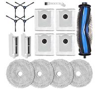 DianSung Accessoires pour Ecovacs Deebot Mini aspirateur piece de rechange,1 brosse principale, 4 serpillières, 2 Filtre de rechange, 4 sacs à poussière, 4 brosses latérales