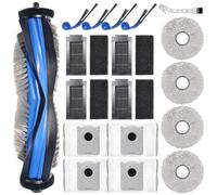 DianSung accessoires pour Ecovacs Deebot T30C Omni / T30C Pro Omni pièce de rechange pour aspirateur, 1 brosse principale,4 chiffons de lavettes,4 sacs à poussière 4 brosses latérales,4 filtres
