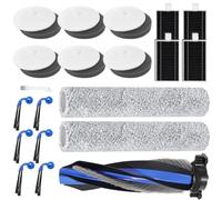 DianSung Accessoires pour Ecovacs Deebot X12 OMNICYCLONE pièce de Rechange | pour aspirateur, 1 brosse principale,2 rouleaux de chiffons,6 filtres en coton,6 brosses latérales,4 filtres -20 Pièces