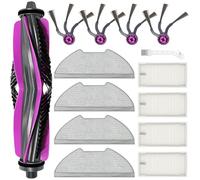DianSung Pièces de Rechange pour Eureka E20 Evo Plus aspirateur Accessoires,1 brosse principale, 4 serpillières, 4 Filtre de rechange, 4 brosses latérales,1 brosse de nettoyage