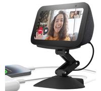 Dianves Support réglable en hauteur pour Echo Show 5 (3e génération) avec USB-C et port de charge, station de charge inclinable + pivotante avec aimant puissant pour charger vos téléphones portables