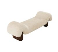 DIANXI Banc de Canapé Ottoman Rétro Minimaliste en Bois Massif créatif Tissu Banc canapé Chaussure Tabouret Chambre lit Fin Placard Art Long(B,160x35x53cm)
