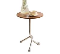DIANXI Canapé Table Basse Table Basse Ronde de Style Vintage for Salon et Chambre à Coucher, Mini Table Chevet Minimaliste, d'appoint, Petite, d'angle