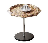 DIANXI Canapé Table Basse Table d'appoint de canapé créative et Artistique, Simple légère, en Acier Inoxydable, Luxe, Ronde, Petite Moyenne Taille