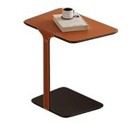 DIANXI Canapé Table Basse Table d'appoint de canapé Luxe légère en Cuir Selle for Petit Appartement, Coin carré Simple