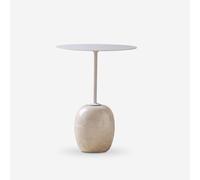 DIANXI Canapé Table Basse Table d'appoint Nordique 40 x 50 cm, Table de Chevet Ronde Simple for Salon, Balcon, Loisirs, décoration