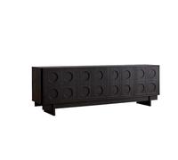 DIANXI Meuble TV moderne pour salon, style nordique, casier rétro, centre de divertissement à domicile, console multimédia (220 x 40 x 65 cm)